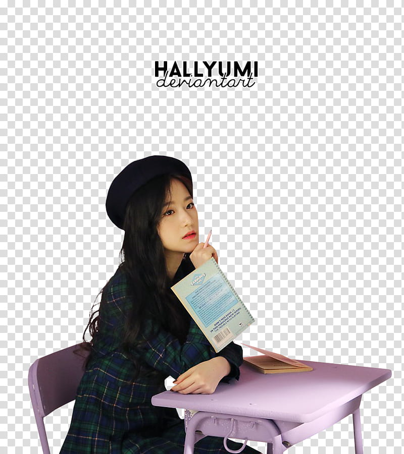 Miyeon and Shuhua, woman sitting on student chair holding book transparent background PNG clipart