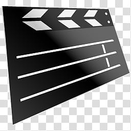 dock icons, black and gray clapperboard illustration transparent background PNG clipart
