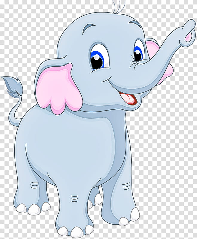 Indian elephant, Cartoon, Animal Figure, Snout, Animation transparent background PNG clipart