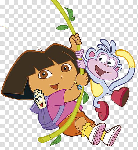 Dora The Explorer, Dora and Boots transparent background PNG clipart