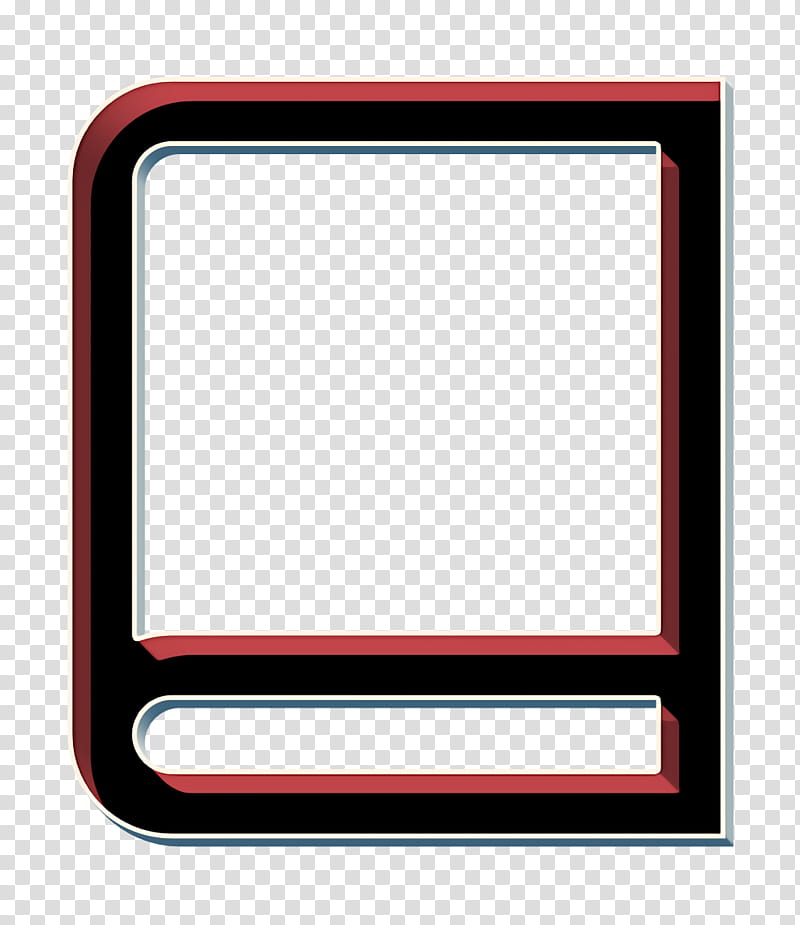 book icon, Rectangle, Line, Material Property, Square, Frame transparent background PNG clipart