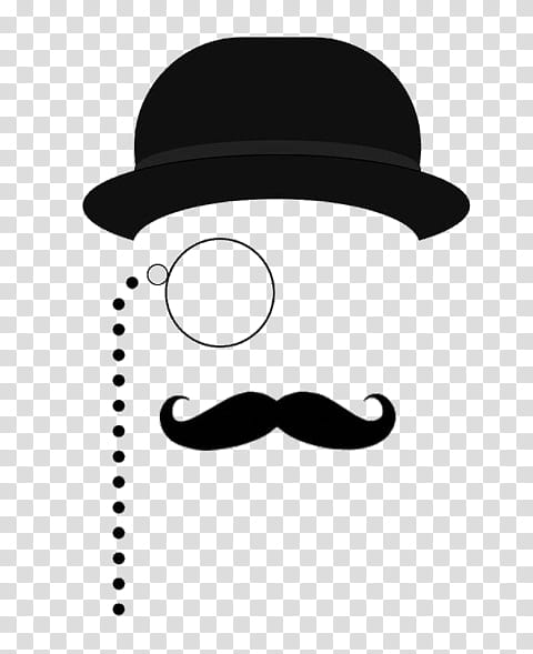 Moustache, Monocle, Bowler Hat, Handlebar Moustache, Beard, Man, Eyewear, Headgear transparent background PNG clipart