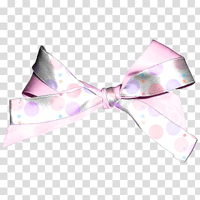 Playful Bows, pink and gray polka dot bow transparent background PNG clipart