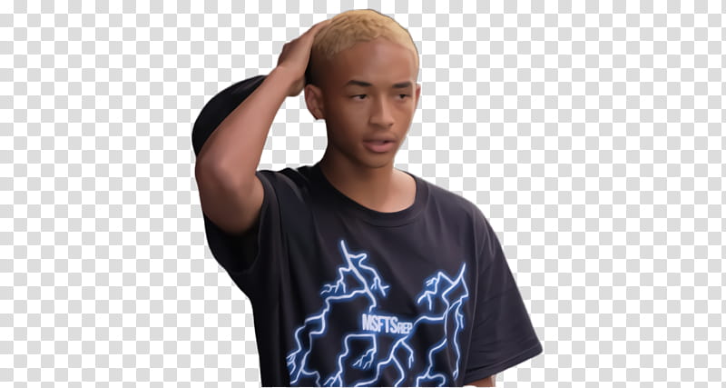 Hair, Jaden Smith, Tshirt, Actor, Hairstyle, Shoulder, Sleeve, Blond transparent background PNG clipart