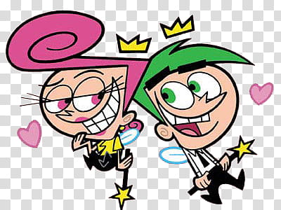 Cosmo and Wanda from The Fairly OddParents characters transparent background PNG clipart
