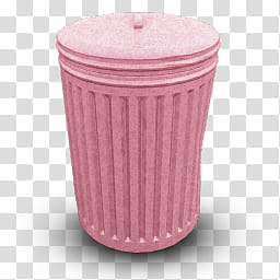 pink garbage bin transparent background PNG clipart