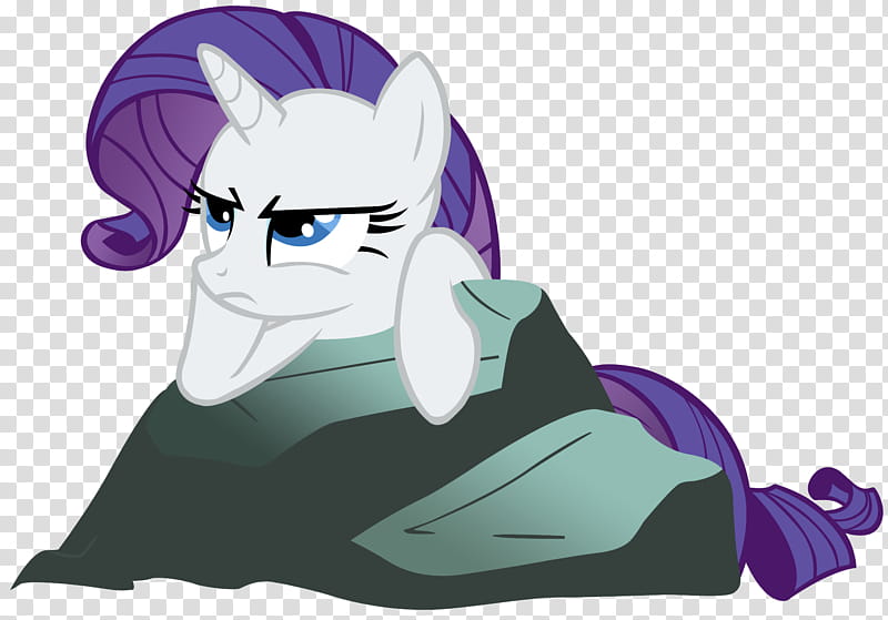 Rarity pouting on a rock, My Little Pony illustration transparent background PNG clipart