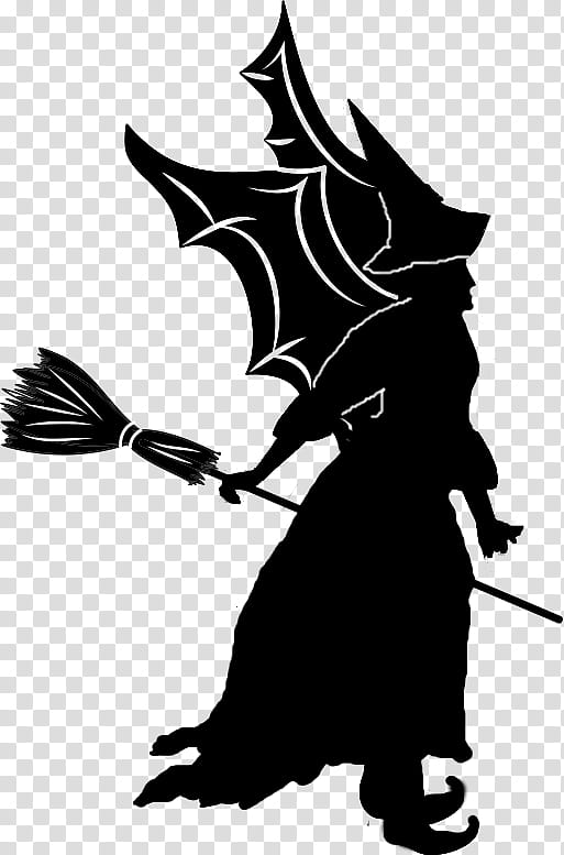 Halloween , witch holding stick broom illustration transparent background PNG clipart