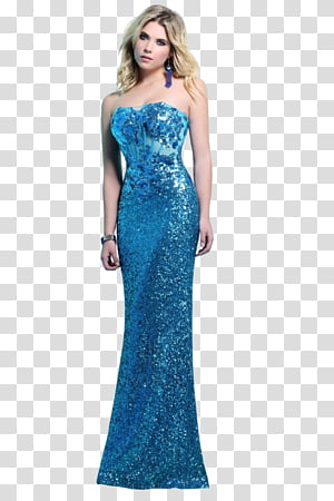 Ashley Benson, woman wearing blue tube dress transparent background PNG clipart thumbnail