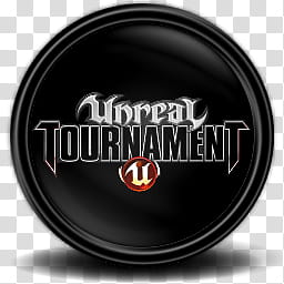 Game  Black, round black Unreal Tournament logo transparent background PNG clipart