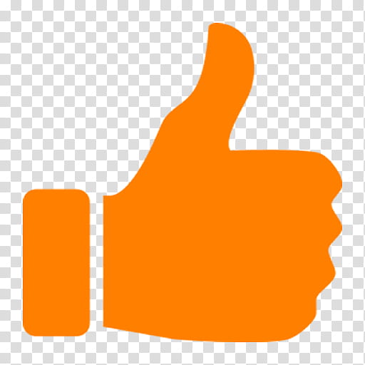 Facebook Like Button, Thumb Signal, Orange, Hand, Finger, Line, Thumbs Signal transparent background PNG clipart