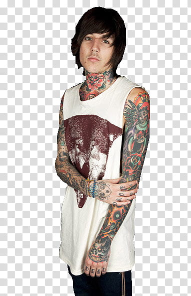 s, standing holding one hand Oliver Sykes transparent background PNG clipart