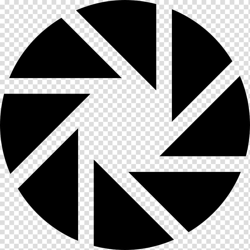 Aperture Logo, Symbol, Emblem, Blackandwhite transparent background PNG clipart
