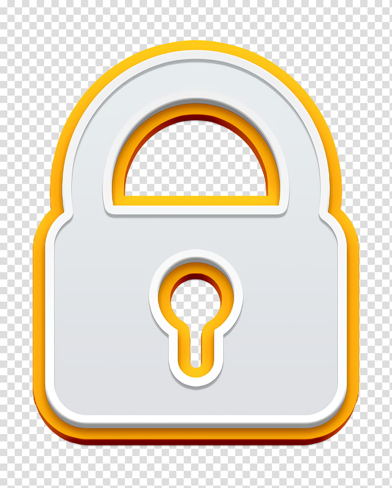access icon lock icon password icon, Protect Icon, Safety Icon, Security Icon, Yellow, Padlock, Symbol, Circle transparent background PNG clipart
