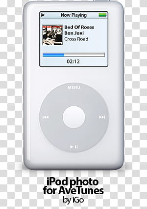 iPod for AveTunes, silver iPod transparent background PNG clipart