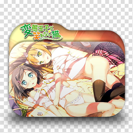 Hentai Ouji to Warawanai Neko Anime Folder Ico, two female anime character folder icon transparent background PNG clipart Hentai Ouji to Warawanai Neko Anime Folder Ico, two female anime character folder icon transparent background PNG clipart