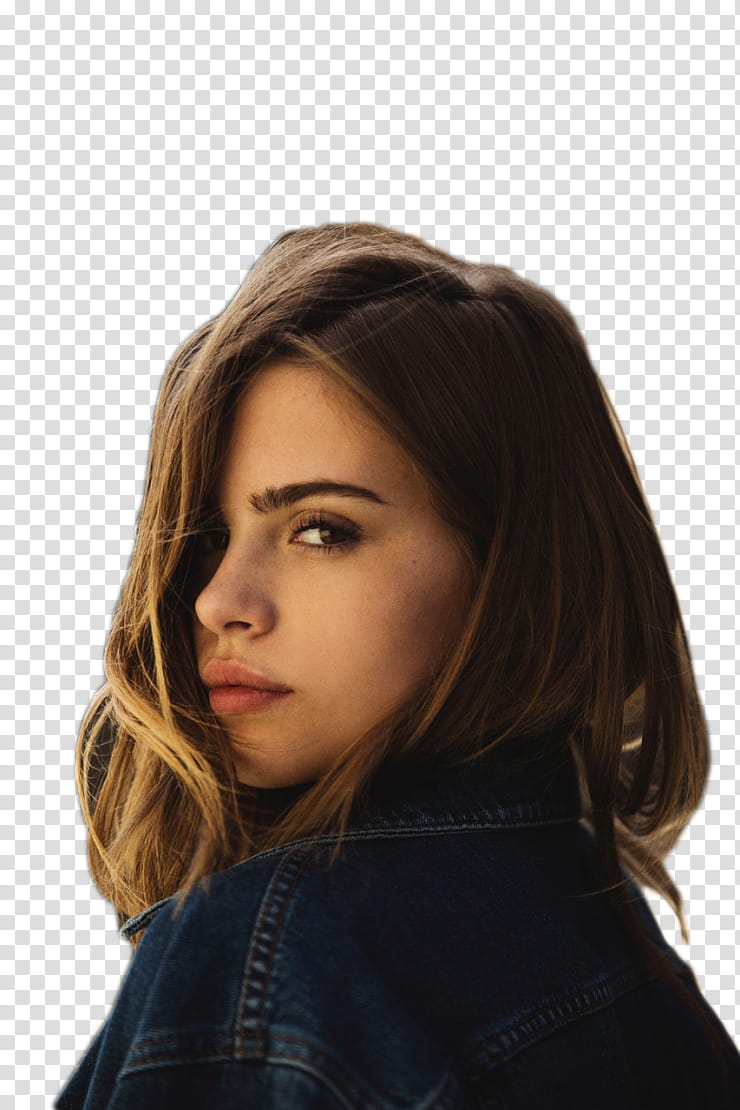 Bridget Satterlee, woman wearing blue jacket transparent background PNG clipart