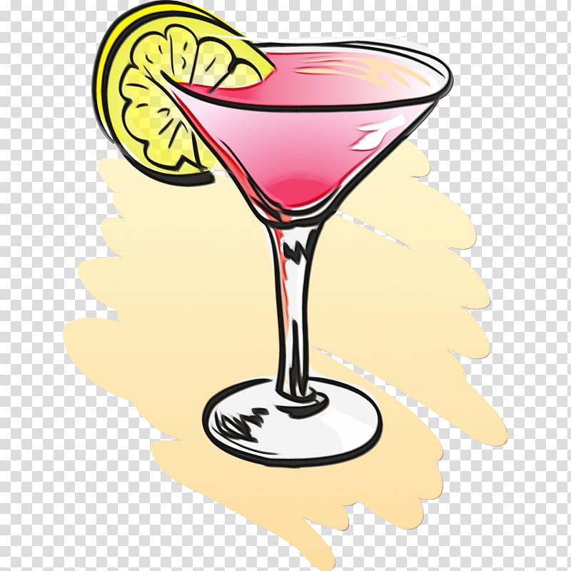 Wine, Watercolor, Paint, Wet Ink, Cocktail Garnish, Martini, Cosmopolitan, Bacardi Cocktail transparent background PNG clipart