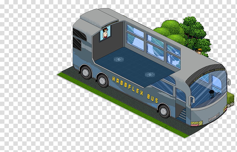 Habbo, Car, Bus, Advertising, Sulake, Transport, Vehicle, Public Transport transparent background PNG clipart