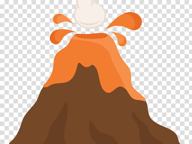 Volcano, Erupcja Wulkanu, Drawing, Volcanic Ash, Dormant Volcano, Volcanology, Orange, Silhouette transparent background PNG clipart