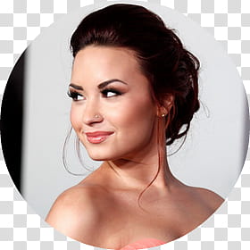 Demi Lovato, woman wearing pink sweetheart dress transparent background PNG clipart