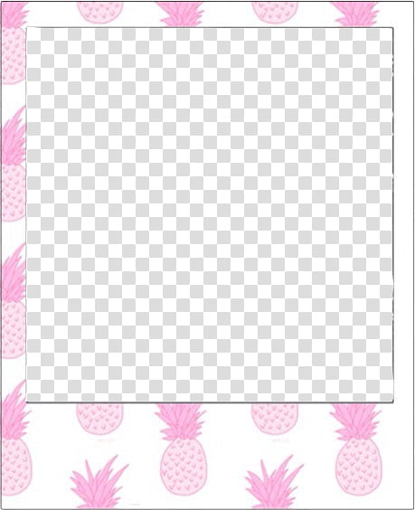 Polaroids , rectangular white and purple pineapple print frame transparent background PNG clipart