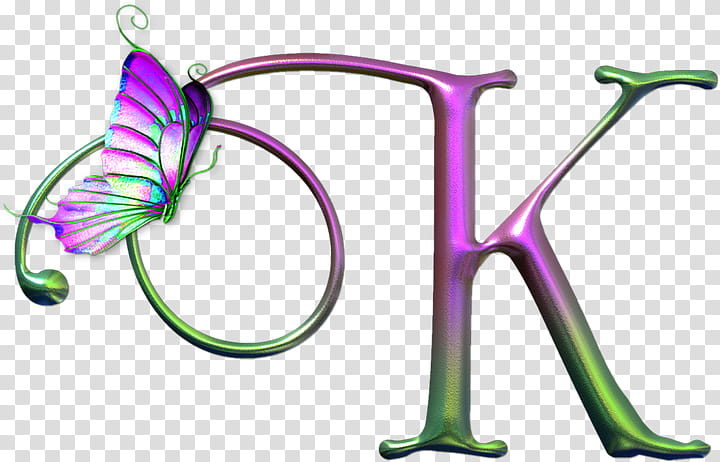 Letras, pink and green letter K illustration transparent background PNG clipart