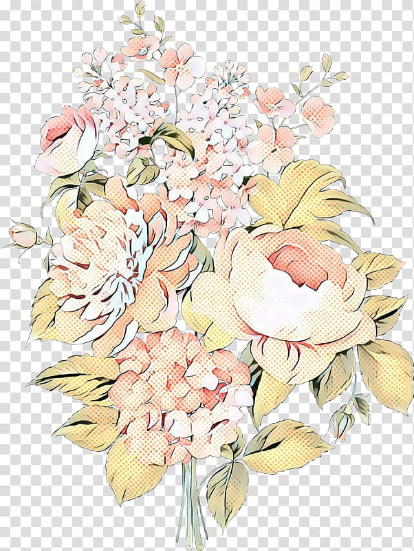 pop art retro vintage, Floral Design, Cut Flowers, Flower Bouquet, Rose, Petal, Rose Family, Lilac transparent background PNG clipart