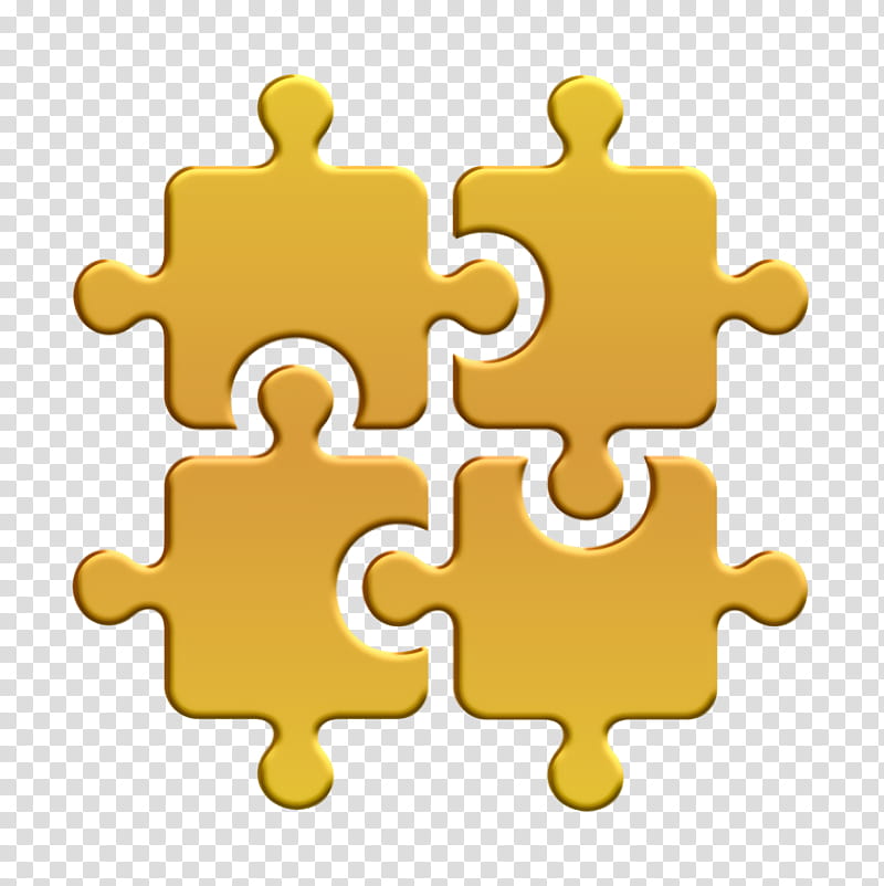 Toy icon Puzzle icon Business Integration icon, Yellow, Jigsaw Puzzle transparent background PNG clipart