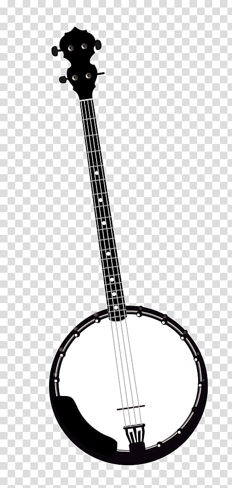 Guitar, Bass Guitar, Banjo, Musical Instruments, Bluegrass, Silhouette, Drawing, String Instrument transparent background PNG clipart