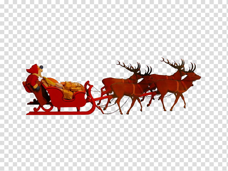 Christmas Santa Claus, Watercolor, Paint, Wet Ink, Reindeer, Billet Davion, Airline Ticket, Contract transparent background PNG clipart