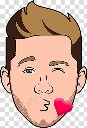Niallmoji   , niall  Normal Horan kiss heart icon transparent background PNG clipart