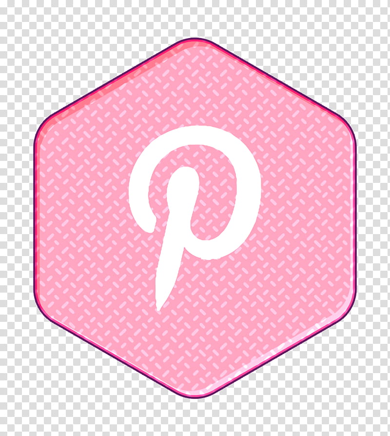 hexagon icon media icon pinterest icon, Polygon Icon, Social Icon, Pink, Circle, Symbol, Material Property, Magenta transparent background PNG clipart