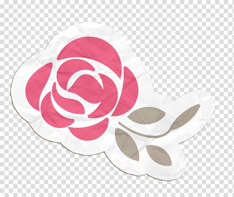 Parisian, red flower sticker transparent background PNG clipart