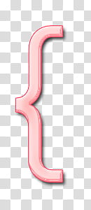 pink bracket transparent background PNG clipart