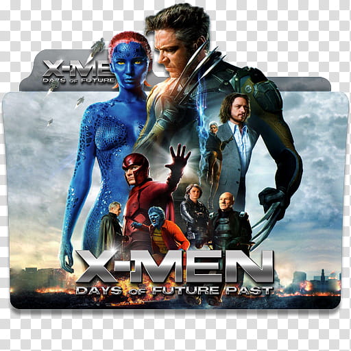 X Men Movie Collection Folder Icon , X Men Days of Future Past, X-Men Days of Future Past poster transparent background PNG clipart
