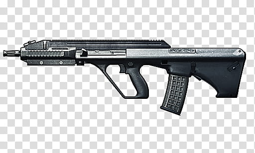 Battlefield  Weapons Render, black AUG rifle transparent background PNG clipart