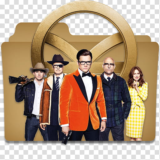 Kingsman The Golden Circle Folder Icon, Kingsman The Golden Circle_, five men standing transparent background PNG clipart