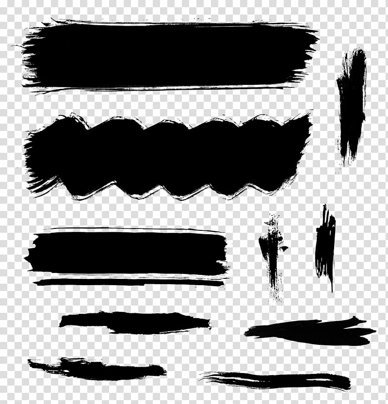 Paintbrush Brushes Black Illustrations Transparent Background Png