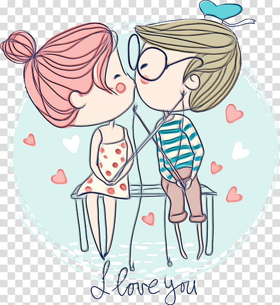 Couple Love, Watercolor, Paint, Wet Ink, , Drawing, Royaltyfree, Cuteness transparent background PNG clipart