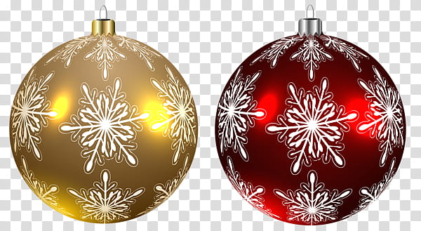 Christmas Balls Yellow and Red Cli transparent background PNG clipart