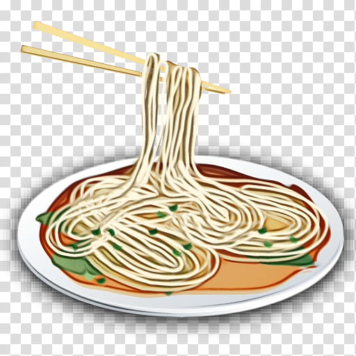 Chinese noodles Soba Bucatini Spaghetti Chinese cuisine, Watercolor, Paint, Wet Ink, Tableware, Dish, Recipe, Dish Network transparent background PNG clipart