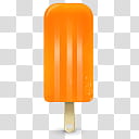 Icecream icon set, orange popsicle transparent background PNG clipart