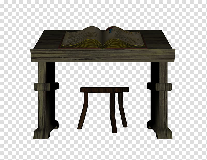 Wiccan altair, brown wooden music table transparent background PNG clipart