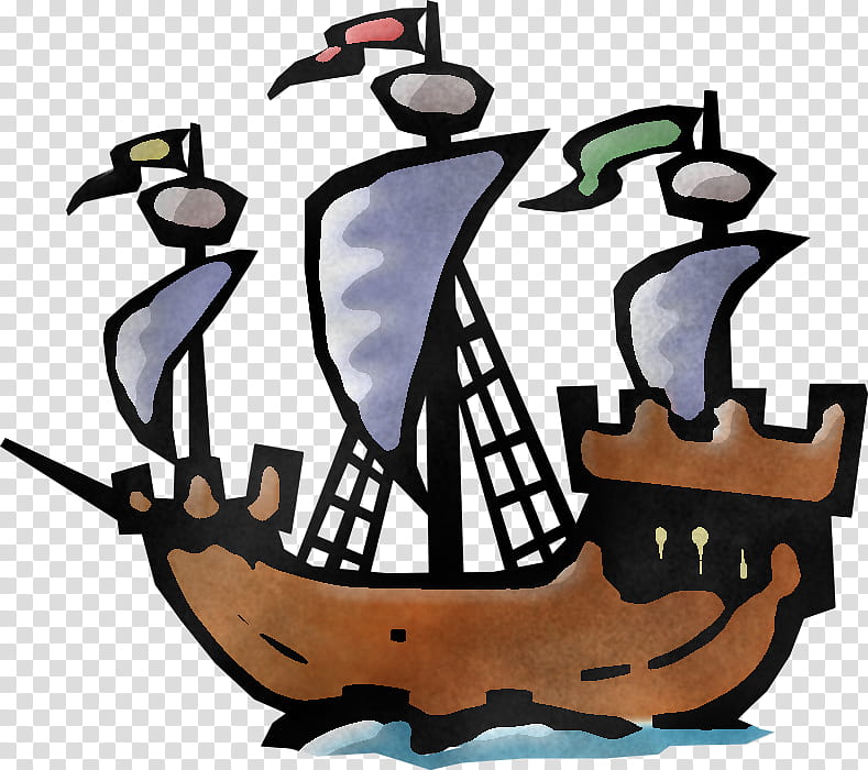 viking ships cartoon longship sailboat boat, Caravel transparent background PNG clipart
