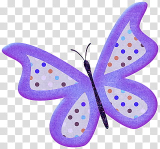 purple and multicolored polka-dot butterfly art transparent background PNG clipart