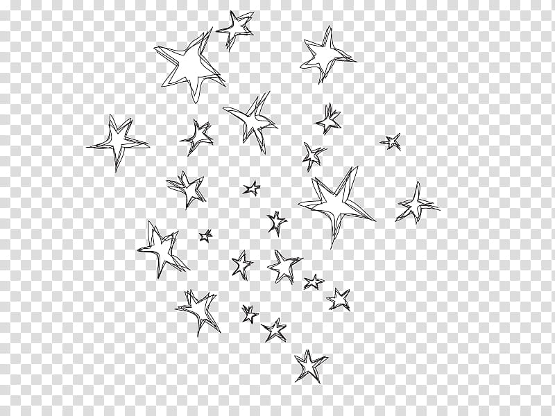 Starman, black and white star print textile transparent background PNG clipart