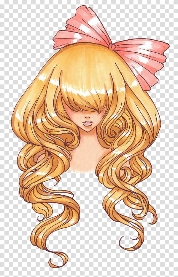 munecas dolls, curly yellow hair female anime character transparent background PNG clipart