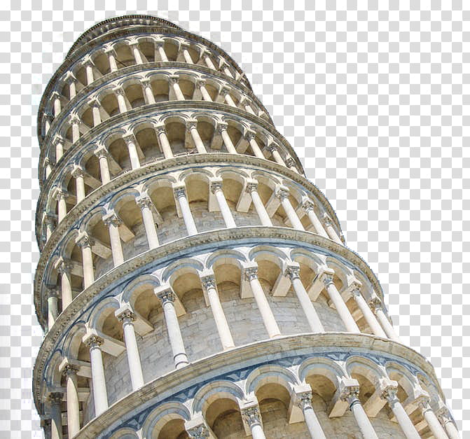 Leaning Tower of Pisa transparent background PNG clipart.