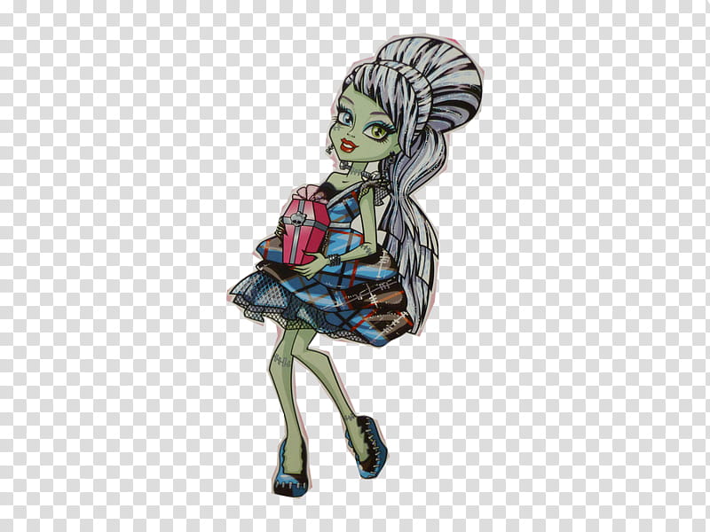 Frankie Stein , Monster High character sticker transparent background PNG clipart